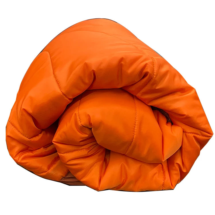 Travel Picnic Custom Warm Waterproof Outdoor Down Throw Camping Hoodie Puffy Blanket Battery Electric Blanket