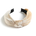 Wide-brimmed Fashion Solid Color Gold Velvet Headband Women Casual Makeup Knotted Fabric Hair Accessories 4 Seasons Use One Size