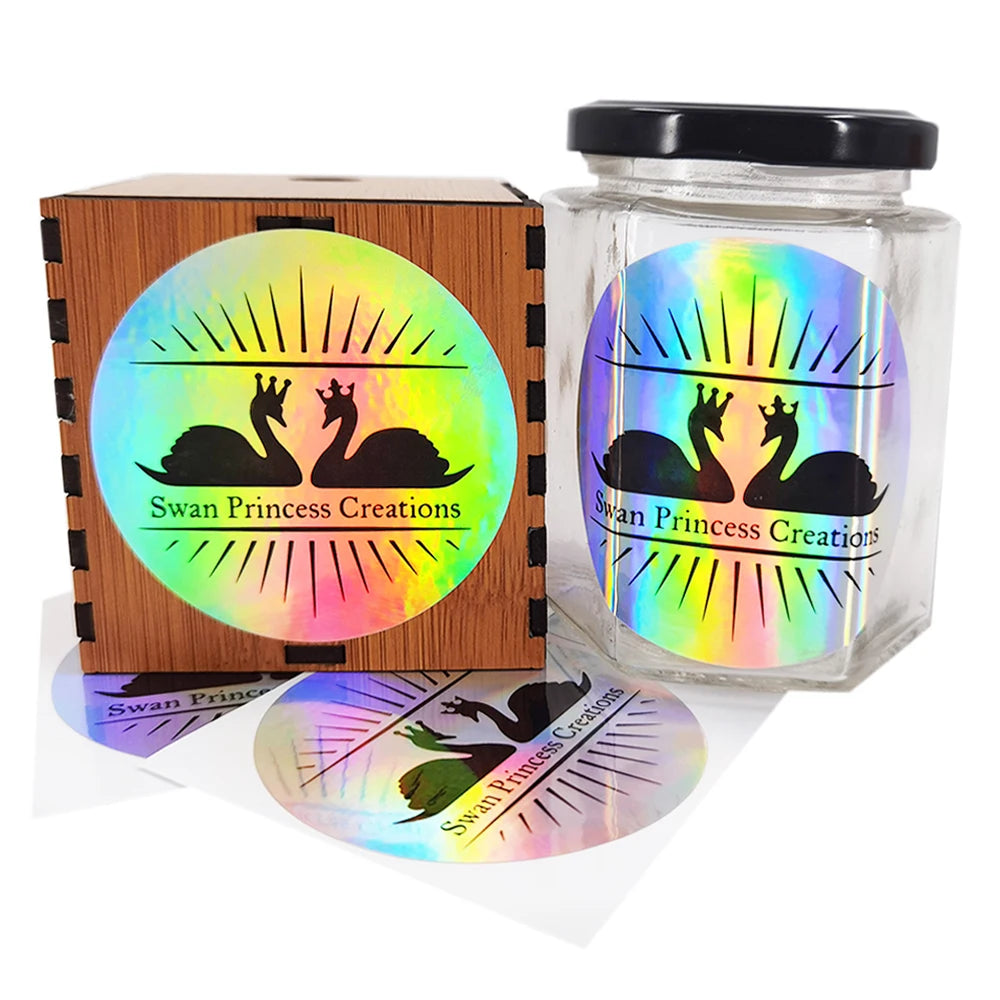 Colorful Children's Cartoon Characters Holographic logo Sticker Maker Popular Perfume Gift Praise Kiss Cut Label Printing