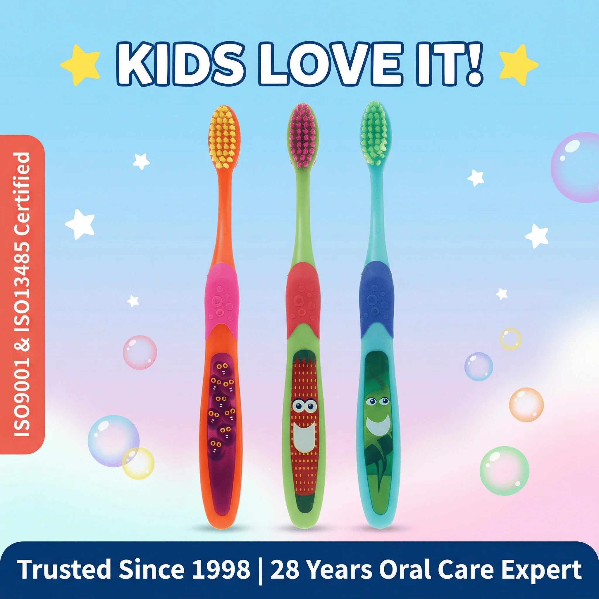 Wholesale Plastic Nylon Bristle Kids Colorful New Design Cartoon Personal Novelty Children No-slip Handle Soft Toothbrush Oem