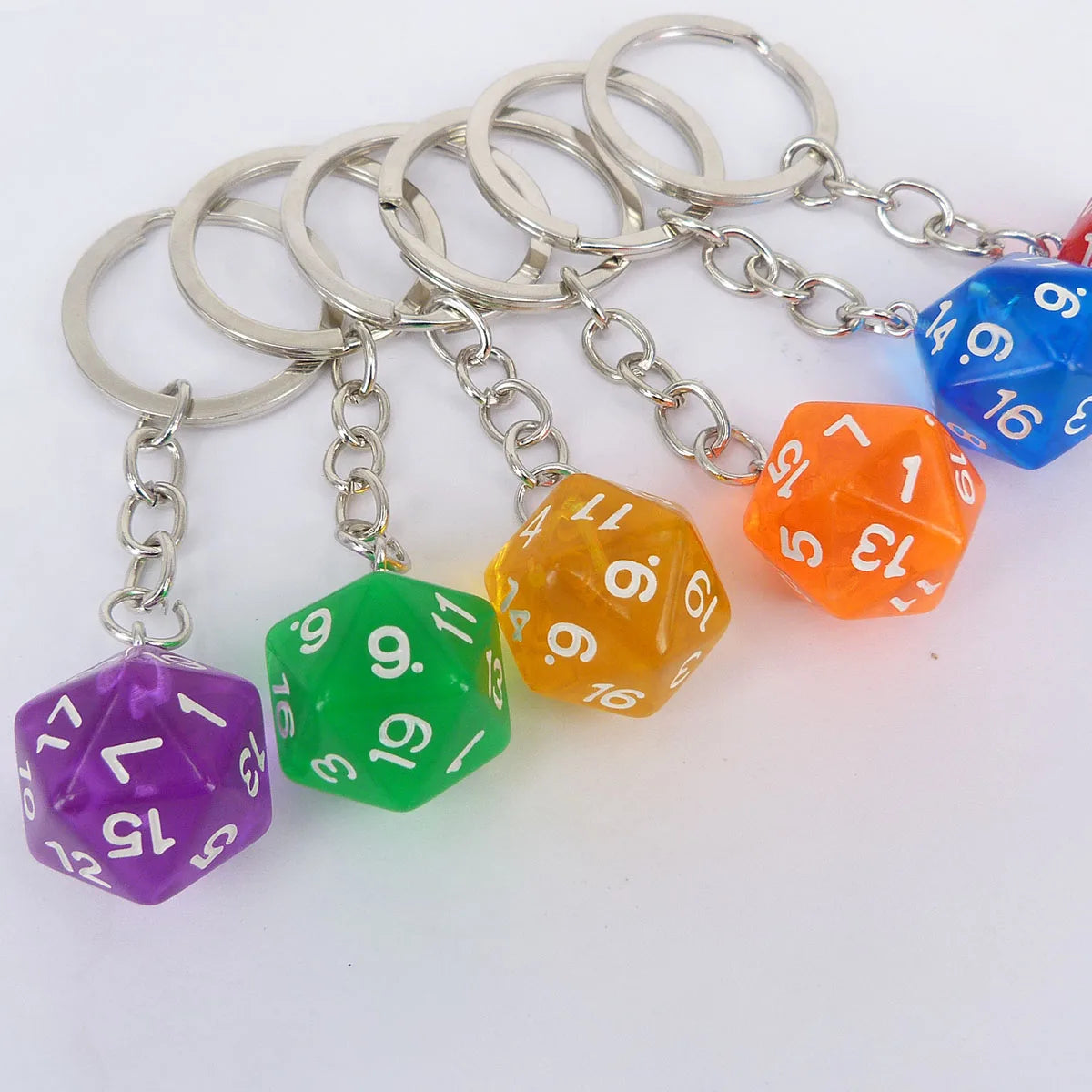 Acrylic Dice   20-sided Transparent Dice Solid Color Multi-sided Dice Las Vegas Party Favors