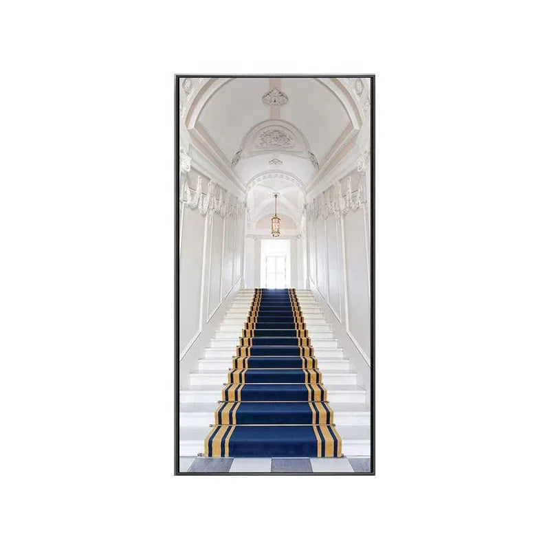 Modern Luxury Architecture Gallery Wall Art Decoration Canvas Crystal Porcelain Wall Art Painting