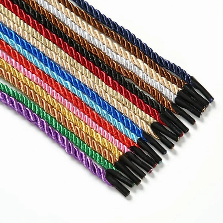 Wholesale Polyester 5mm Round 3 Strands Twisted Cord Handle Cord Packaging Rope for Paper Bag