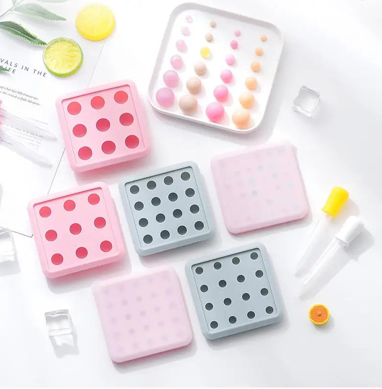 HY Creative Multi Grid Mini Sphere Ice Cube Mold Silicone Candy Chocolate Dessert Baking Molds