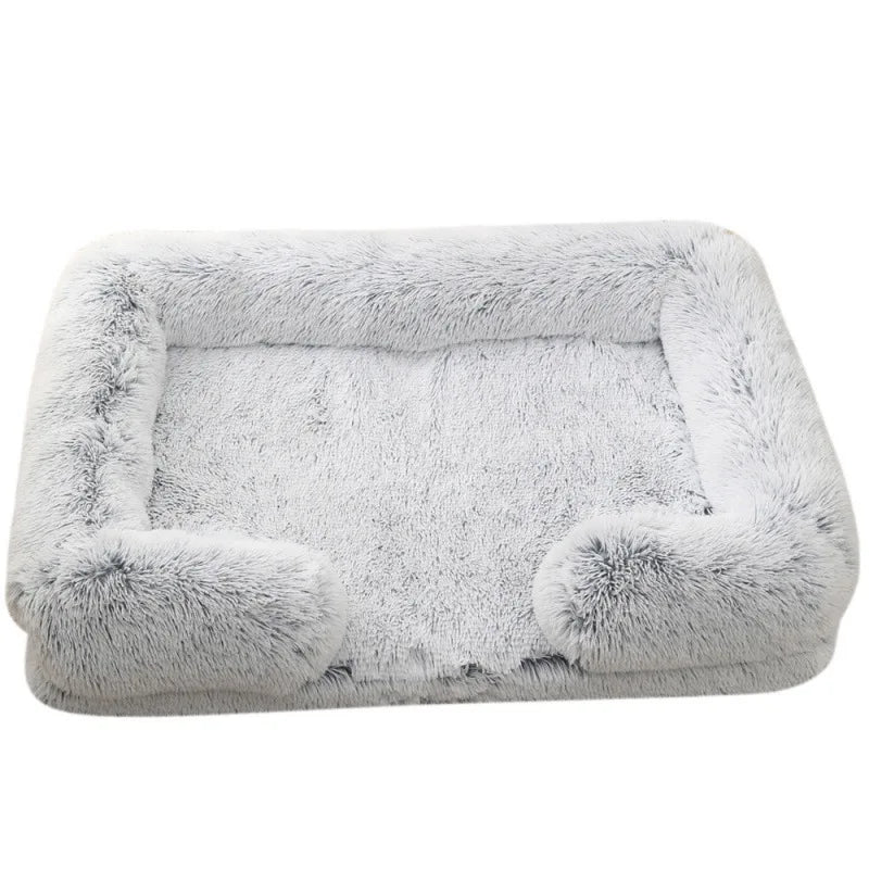 XXL Orthopedic Dog Bed Eco-Friendly Modern Style Winter Rectangle Pet Couch Sofa Nonskid Bottom Washable PP Cotton Plush Carton