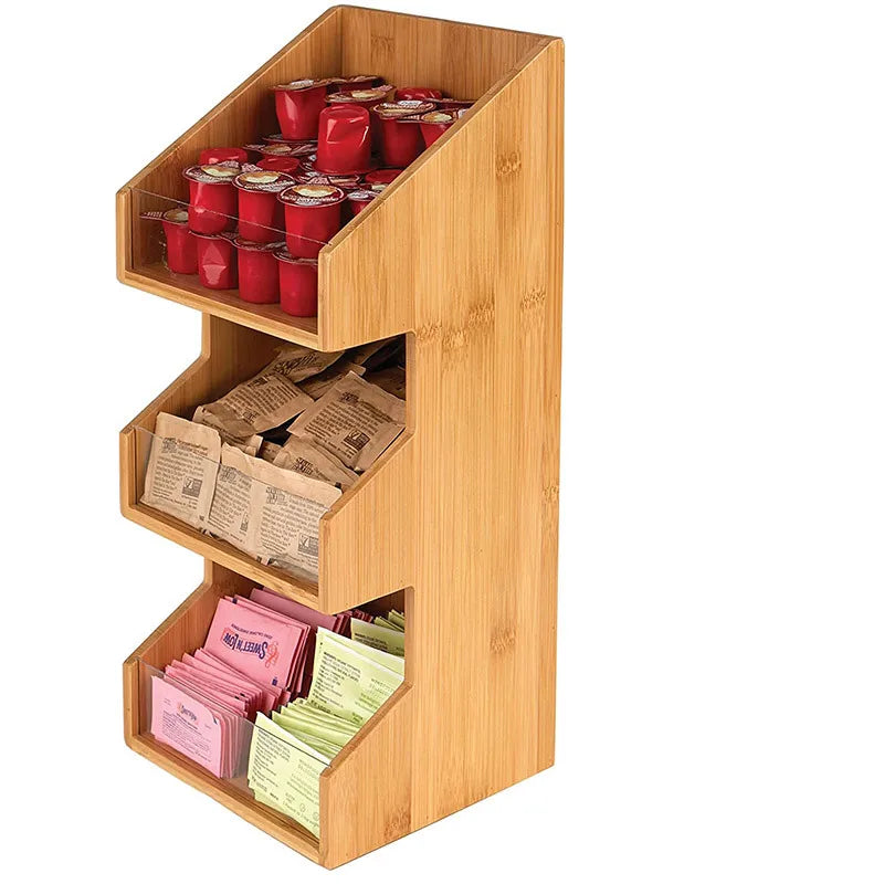 Desktop Bamboo Bookshelf Desk 3-Tier Storage Organizer Shelf Floor Standing Bookcase Home Shelf Display