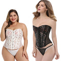 Wholesale Plus Size Sexy Lace Transparent Hollow Out Waist Slimming Corset Top Shaperwear Bustier for Women