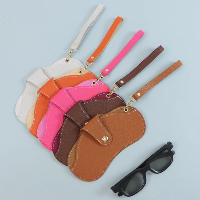 Portable PU Leather Glasses Case Holder Slim Sunglasses Organizer Pouch Soft Eyewear Sleeve Eyeglasses Bag for Women Men