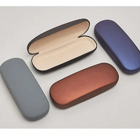 Black Fashion Lron Matte Leather Metal Optical Glasses Spectacle Sunglasses Case