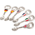 Customized Logo Spoon Shape Metal Fridge Magnet Blank Key Chain Beer Opener Bottle Souvenirs