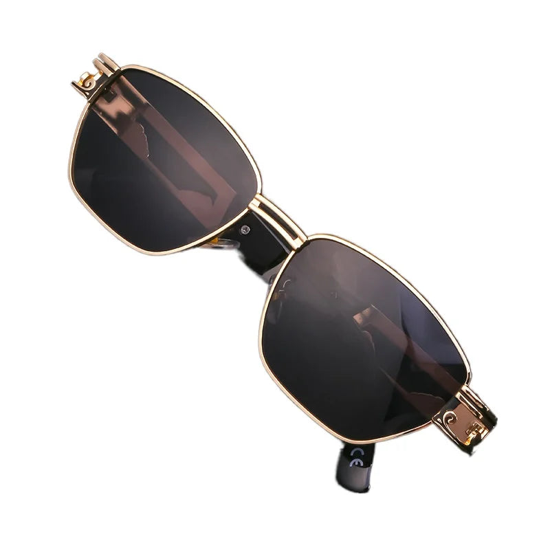 2027 Unique Design Steam Punk Vintage Metal Sunglasses Small square Frame Unisex Shades