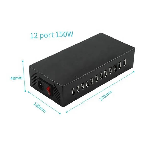 New Mobile Phone Accessory 12 Ports USB Charger Smart Multi-port USB Desktop Charger for Large Studio