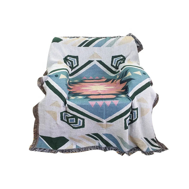 Portable Sofa Throw Blanket Custom Logo Super Soft Wearable Blanket for Home Animal Floral Solid Designs Woven Technique Travel