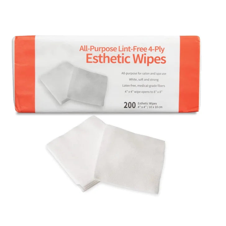 All-Purpose Lint-Free Breathable Plain 4-Ply Waterproof Fusible Lightweight Esthetic Wipes 100% Cotton Spunlace Nonwoven Fabric