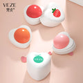 Roller Ball Lip Balm Travel Size VEZE Private Label Custom Logo OEM Strawberry Peach Orange Fruit Moustirzing Lip Balm