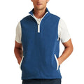 OEM Comfortable Outdoor Winter Blue Wholesale Sleeveless Zip Closure Vest Coat Golf Jacket for Men