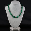 Great Varieties Wholesale Flat Oval Necklaces Jewelry Gemstone With Alloy Findings Rondelle Spacer