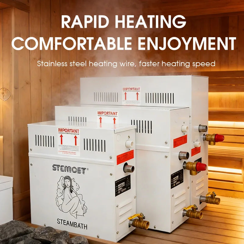 Steam Room Generator 3KW 4.5KW 220V STCMOET Wet Steam Sauna Room Generator Steamer Electric Heating Steam Sauna Heater