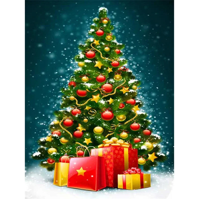Christmas Tree Diamond Painting Christmas Wall Painting Full Drill Embroidery Home Decor Round & Square Diamond Painting