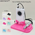 New Nail Art Polishing Machine Storage Box Nail Drill Bits Desktop Storage Tool Dust Nail Drill Bits Display Box