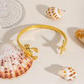 New Summer Fashion Luxury Stainless Steel Bracelet Niche Starfish Crab for Beach Holidays Bangle