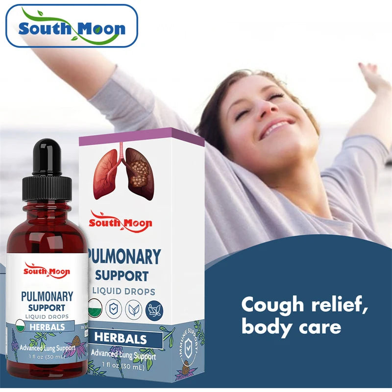 Private Label Oem South Moon 30ml Cough Relieving Body Caring Fatigue Reducing Pulmonary Support Liquid Drops