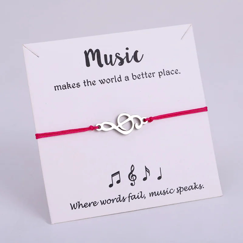 Stainless Steel 18K Gold Family Mom Dad Children Kids Heart Snowflake Angel Wing Lucky Feather Horseshoe Music Note Bracelet
