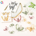 QIYUE Transparent butterfly Hair Clip Colorful Heart Shaped Shark Hair Clip Three-piece love Grab Clip Set