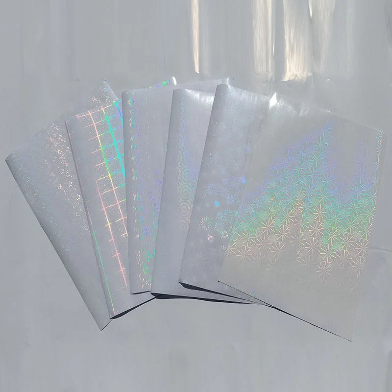 A4 Self Adhesive Holographic Photo Cold Lamination Film Transparent OPP Bag Moisture Proof Soft Transparent Packaging 50 Micron