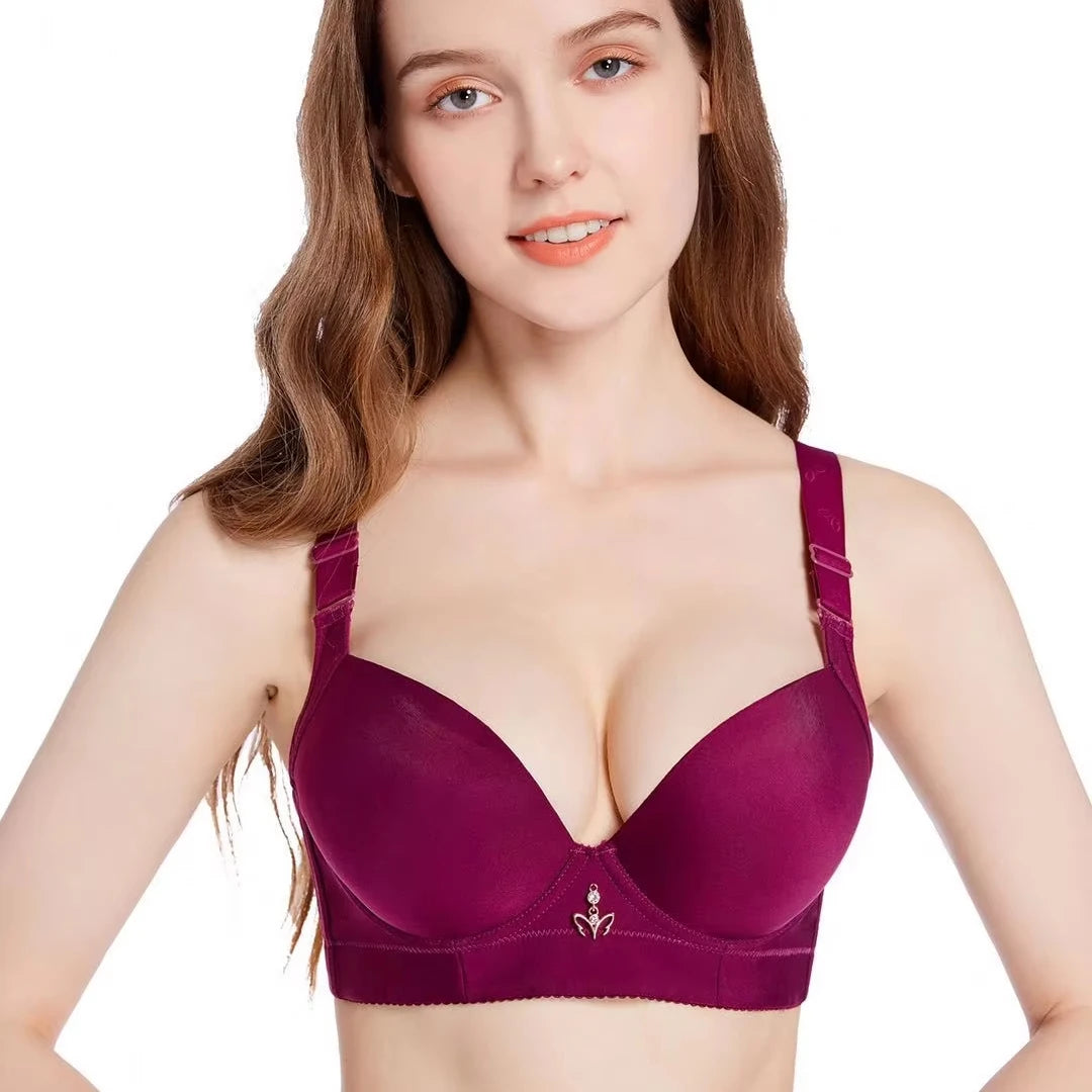34-50ABCDE Women Plus Size Underwear Bra Breasts Wide Shoulder Straps Brassiere Female Everyday Push up Lace Bra for Women
