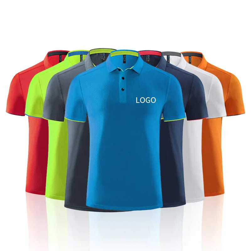 Sports Gym Dry-Fit Designer Printing Custom  Black White Blank Sublimation Golf Polo Polyester Embroider T Shirt