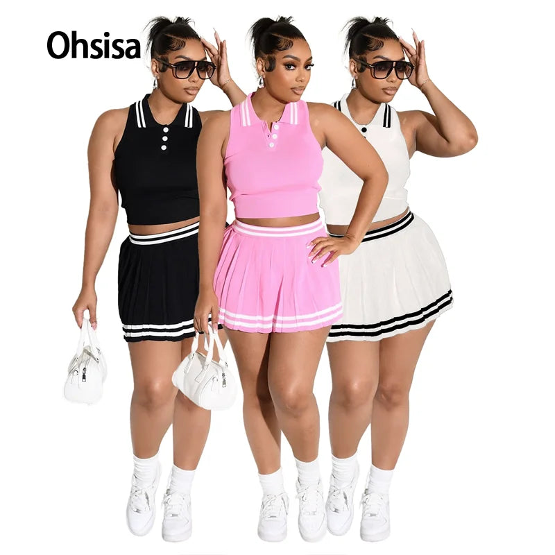 2025 European American Women's Fashion Set  Hot Selling Turn-Down Collar Buttoned Striped Slim Short Summer Woman Suit