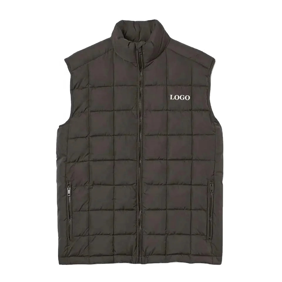 2025 Winter New Men's Puffer Jacket High Quality Custom Logo Full Design Casual Warm Vest Wholesale
