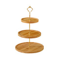 Wooden Polished High Strength Cupcake Stand for Dessert Table Display 3 Tier Tray Rustic Cupcake Holder Wooden Serving Tray