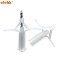 Elehk Nylon Material Plastic Nylon Butterfly Toggle Wall Plug Fixing Butterfly Wings Wall Plug Anchor