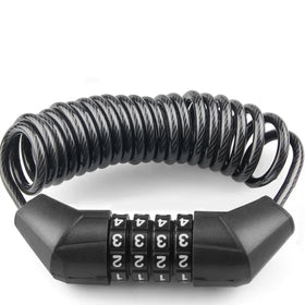 Mini 1600mm Anti-theft Black Bike Locker Alloy Bicycle Lock with 4 Digit Password and 4.13mm Cable