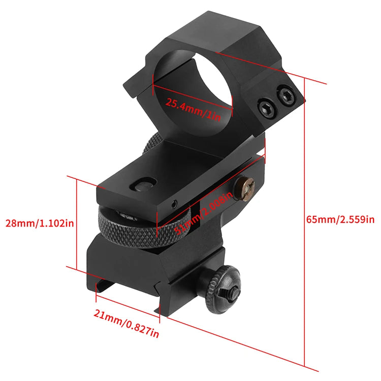 FOCUHUNTER 25.4mm Adjustable Scope Ring Mount Hunting Mounting Accessories Laser Sight Flashlight Clamps Tactical Holder