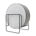 Morden Standing Type Metal Plate Rack Black Vinyl Records Organizer with US Style Design for Kitchen Use Dish and Bowl