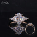 Starsgem Lab Diamond Ring 2 Carat Oval Shape Lab Grown Diamond 14K Solid Yellow Gold Engagement Ring