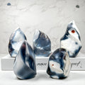 Wholesale Natural Crystal Crafts Orca Agate Flame Healing Stones Crystal Torch Carving for Decoration MegaBDM