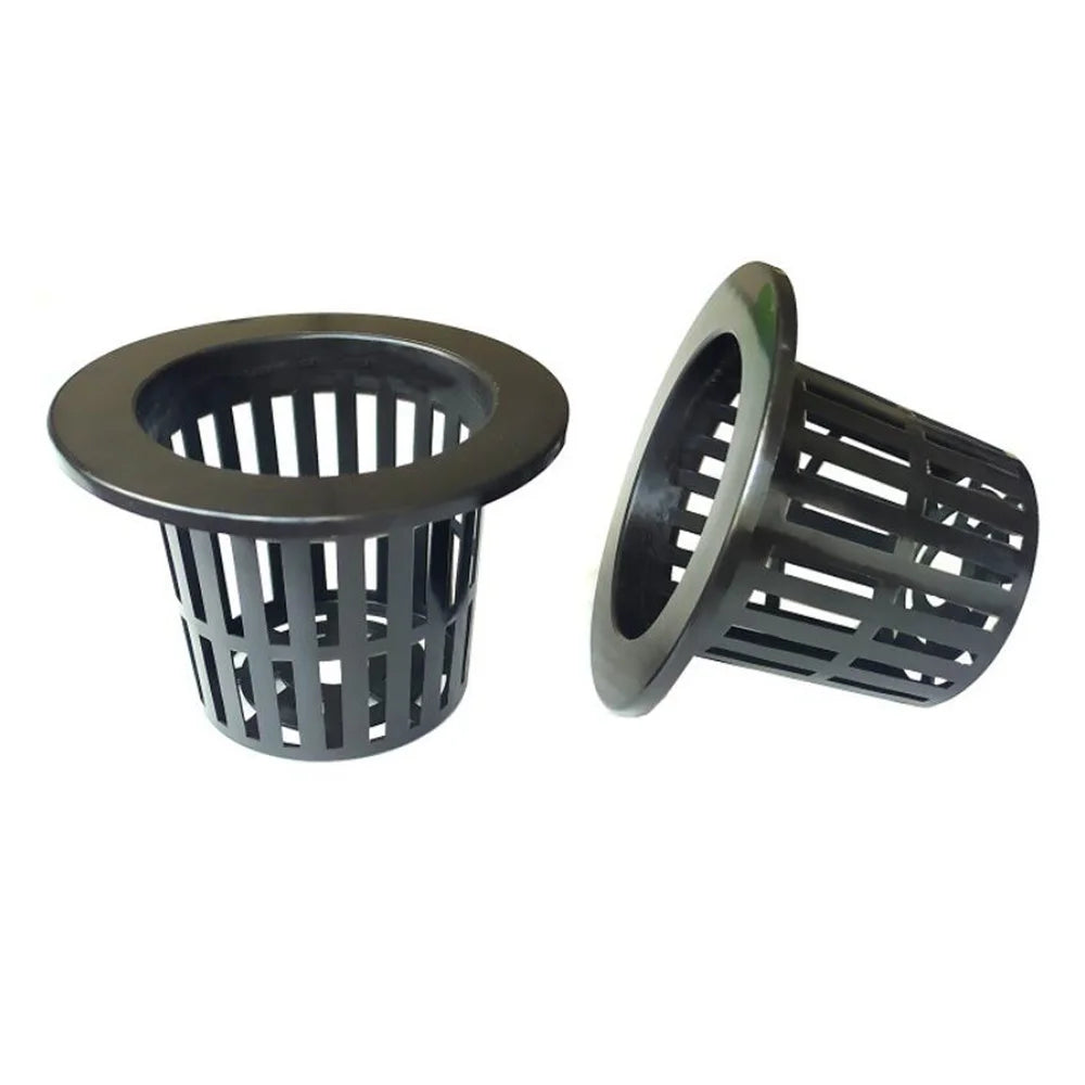 3" Plastic Net Cup Round Plant Container Hydroponics Basket Pot Net