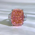 925 Sterling Silver Jewelry Manufacturer High Carbon Pink Zircon Ring for Engagement and Wedding