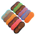 Custom Knitted Athletic Sports Grip Socks for Adults Kids Children Non-Slip Indoor Jump Cotton Trampoline with Logo on Cuff