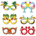 New Summer Party Theme 18pcs Paper 3D Eyeglasses Coconut Beach Party Adults Children Photo Props Party Decoration HS1129