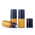Empty Amber Brown Perfume Glass Roller Bottle 3ml Thin Eye Cream Roll on Glass Essential Oil Bottle