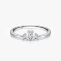 Ailmay 925 Sterling Silver Elegant Stackable Water Drop Shape Finger Ring Eternity Bands for Women Christmas Gifts Fine Jewelry