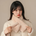 Winter Faux Rabbit Fur Scarf Women Girls Scarf Soft Plush Scarves Solid Color Neck Collar Warmer Stuff Christmas Gift