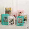 Wholesale 2023 Valentine's Day love Flower Florist Bouquet Square Packaging Bag Gift Bag With Window