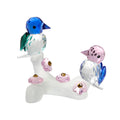 Little  Crystal Bird Couples Home Table Decoration Ornaments Collectible Crystal Animal Figurines
