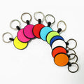 Pet Round Silicone Dog Tag Alloy Tag Pendant Advertising Gift Can Be Engraved to Prevent Loss Pet Identity Card Keychain